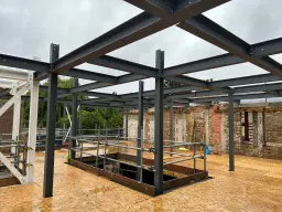 Fabricated steelwork installation progress at 53 Avenue Road