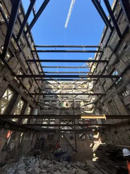 Atlantic House retained structure and steel support works