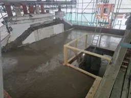 Concrete flooring works at Sheffield Terrace