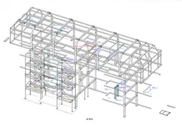 St Marks Court steel frame model for heritage retrofit project