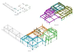 Radlett Tekla model view used for build sequencing